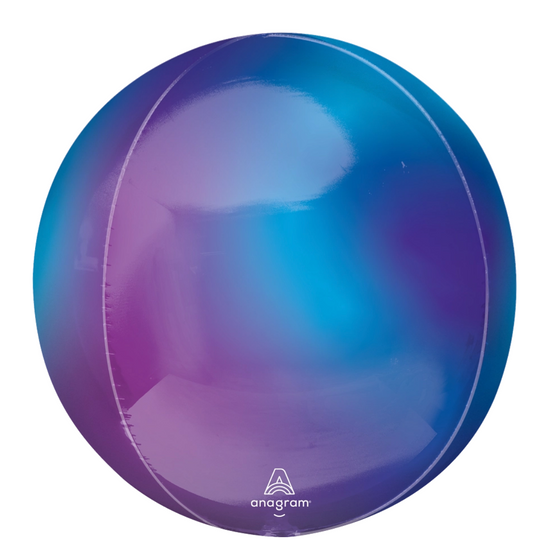 Anagram 16 inch Blue Aura Orbz Foil Balloon 1ct