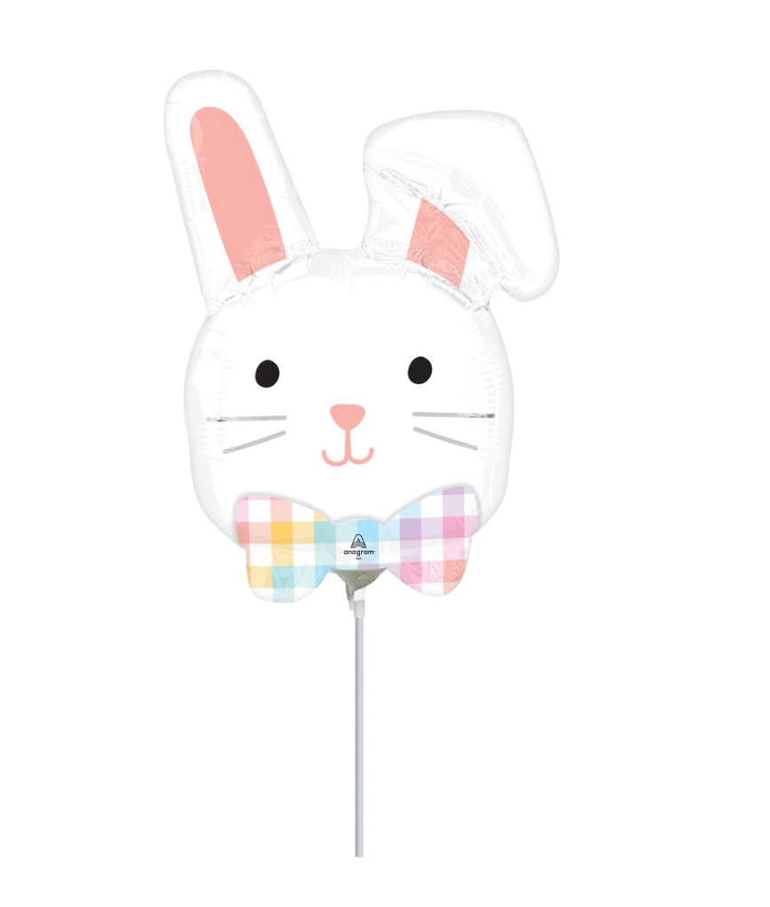Anagram 14 inch Air Filled Easter Bunny Bliss Foil Balloon 1ct