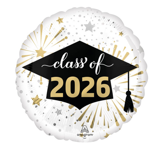 Anagram 17 inch Graduation Class of 2026 Foil Balloon 1ct