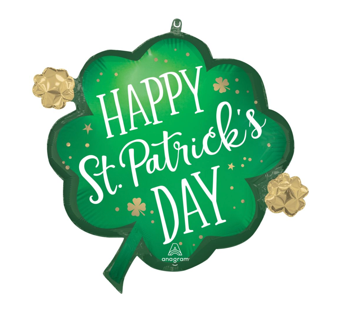 Anagram 24 inch St Patricks Day Satin Lucky Foil Balloon 1ct