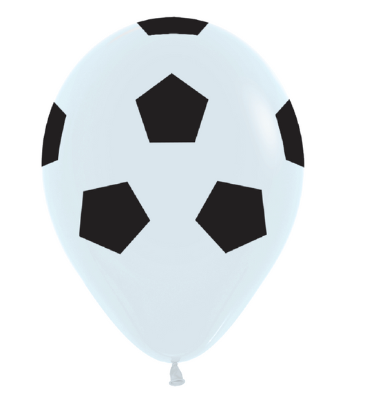 11 inch Sempertex Soccer Ball Latex Balloons All Over Print 12ct - Toy World Inc
