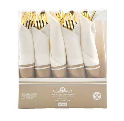 Cutlery Set Gold 10ct - Toy World Inc