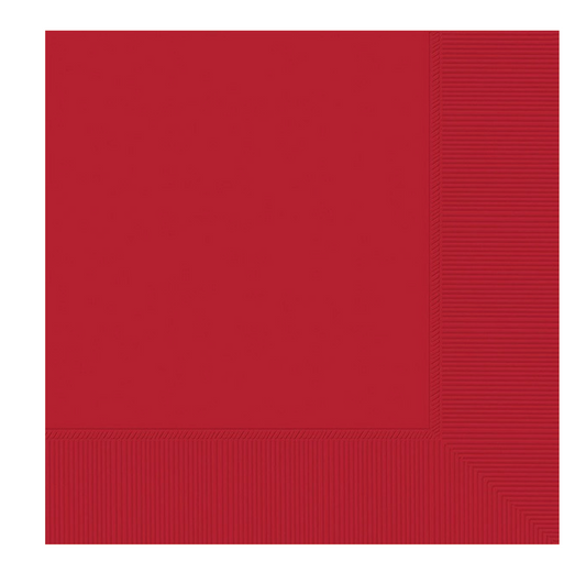3-ply Beverage Napkin Apple Red 40ct