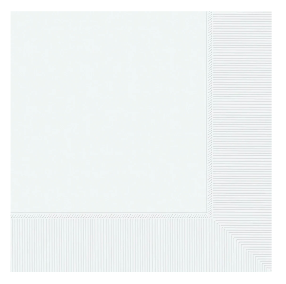 2-ply Beverage Napkin Frosty White 40ct