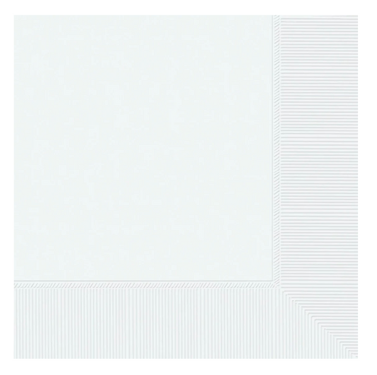 2-ply Beverage Napkin Frosty White 40ct