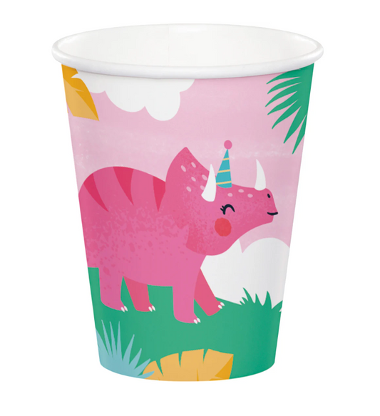 Girl Dino Party Hot & Cold Cup 9oz. 8ct