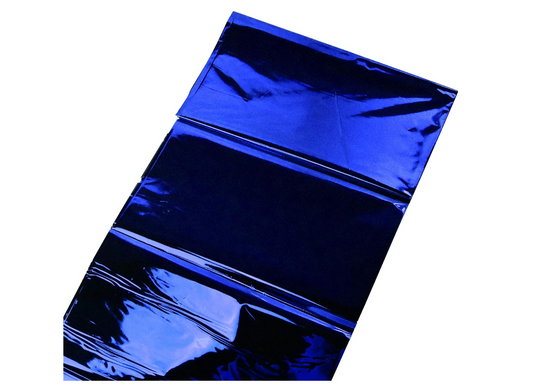 Royal Blue Metallic Foil Tablecover 54 inch x 108 inch