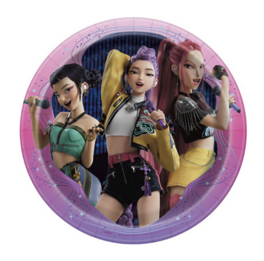 Netflix K-Pop Demon Hunters 9 inch Round Plate 8ct