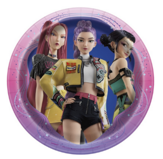 Netflix K-Pop Demon Hunters 7 inch Round Plate 8ct