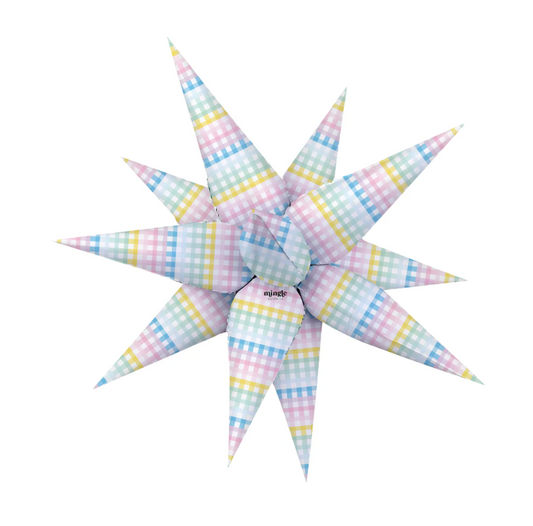 Mingle Balloon Co 32 inch Starburst Waffle Foil Balloon 1ct