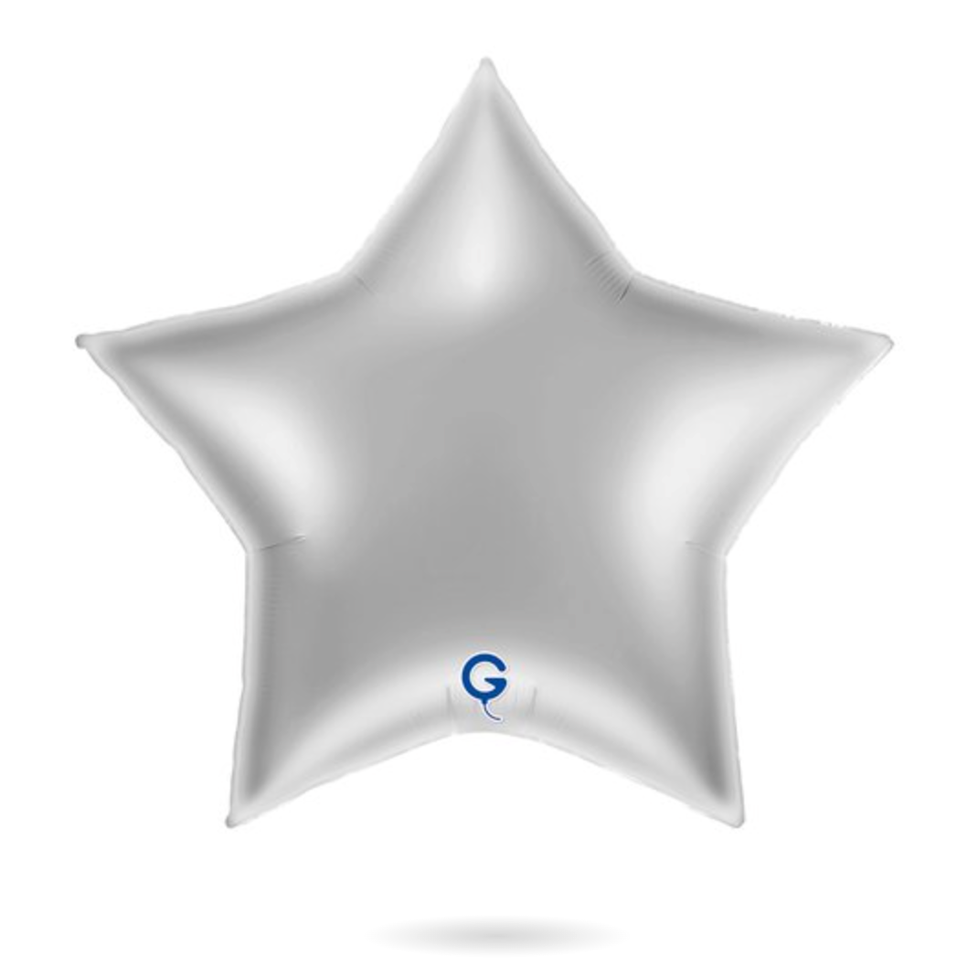 Grabo Silver Star 36 inch Foil Balloon 1ct