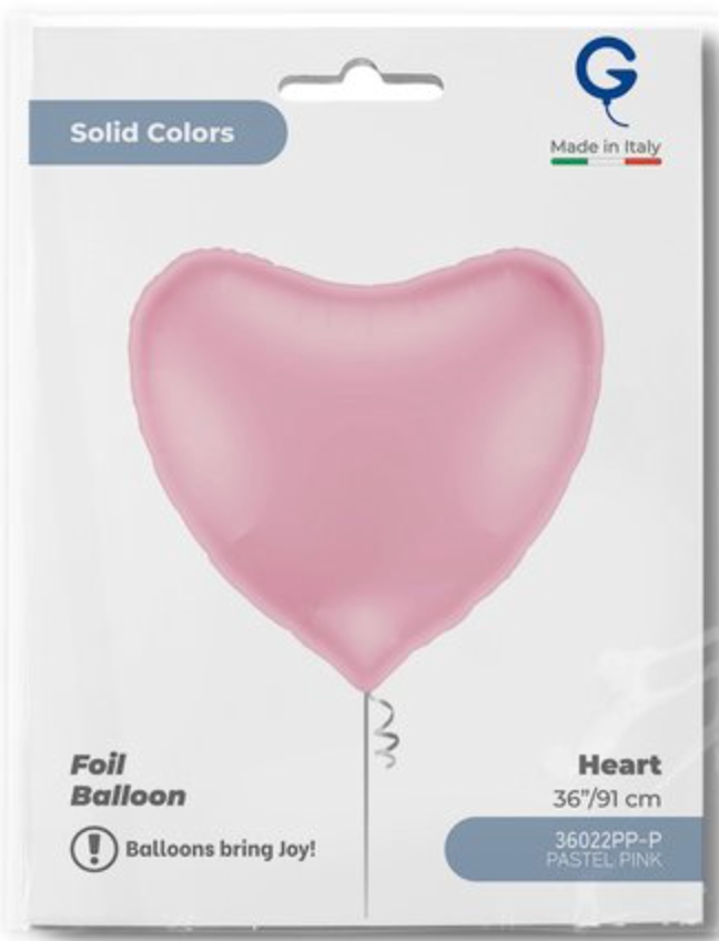 Grabo Pink Heart 36 inch Foil Balloon 1ct