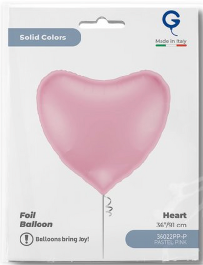 Grabo Pink Heart 36 inch Foil Balloon 1ct