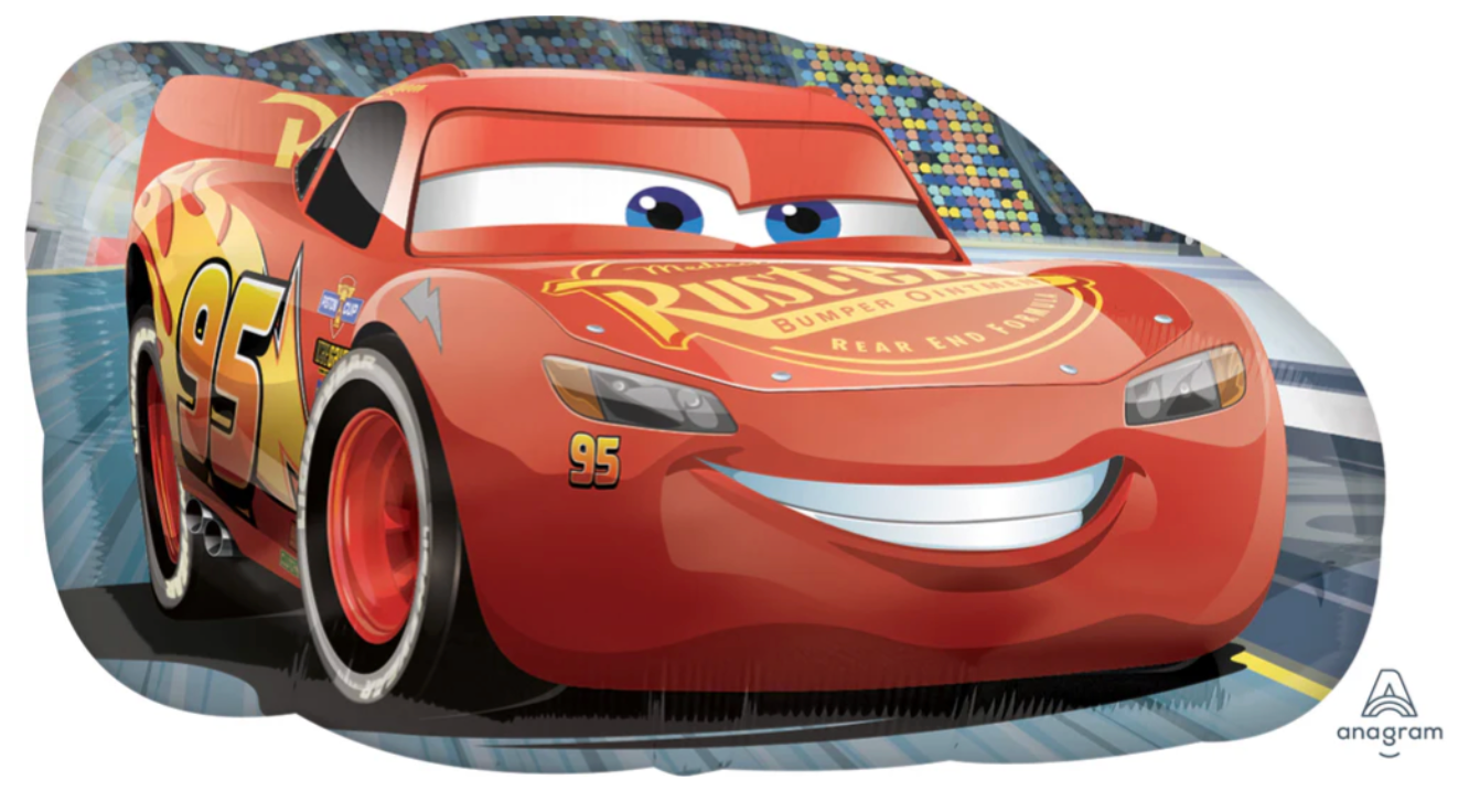 Anagram Cars Lightning 30 inch Foil Balloon 1ct