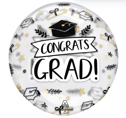 Anagram Graduation Congrats Grad Clearz 16 inch Foil Balloon 1ct