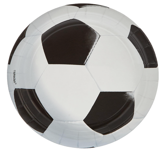 Plato de fútbol 3D de 7 pulgadas, 8 unidades