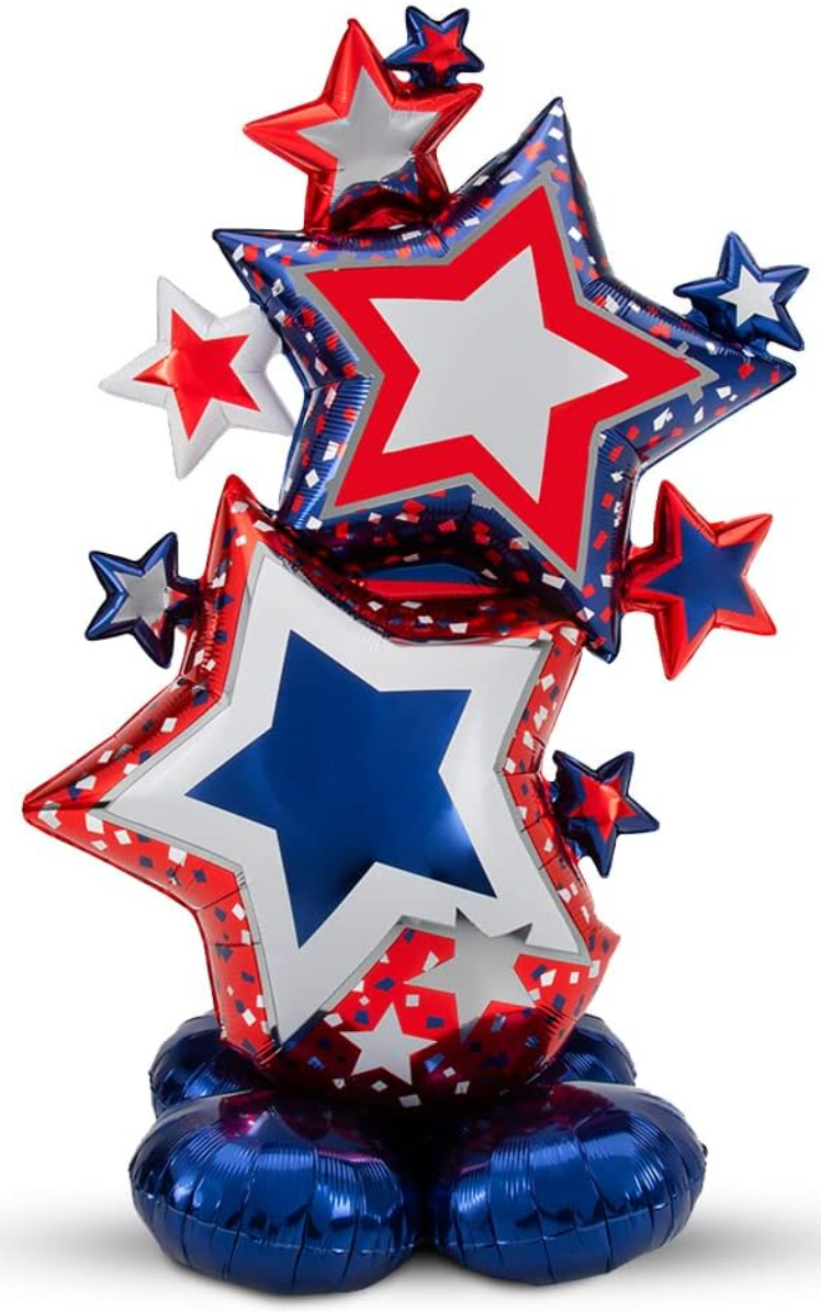 Anagram Star Cluster Patriotic American 59 inch Foil Balloon 1ct