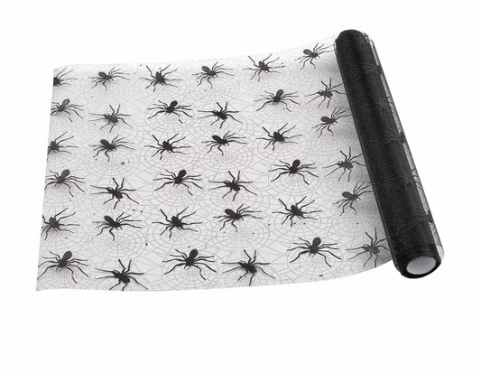 Halloween Bash Mesh Spider Table Runner 1ct