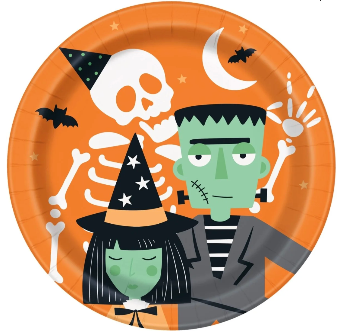 Spooky Skeletons 9 inch Paper Plates 8ct