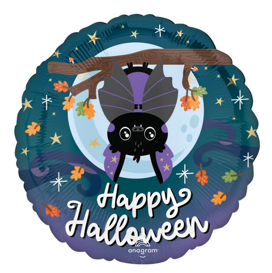 Anagram 17 inch Twilight Bat Round Foil Balloon 1ct