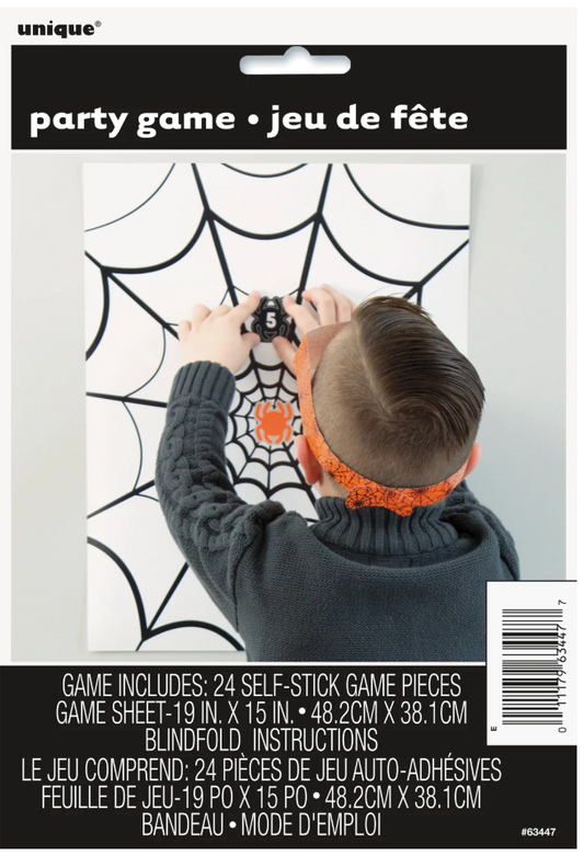 Halloween Pin the Spider on the Web Game 1ct