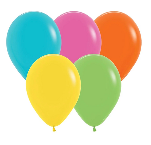 5 inch Sempertex Tropical Assortment Latex Balloons 100ct