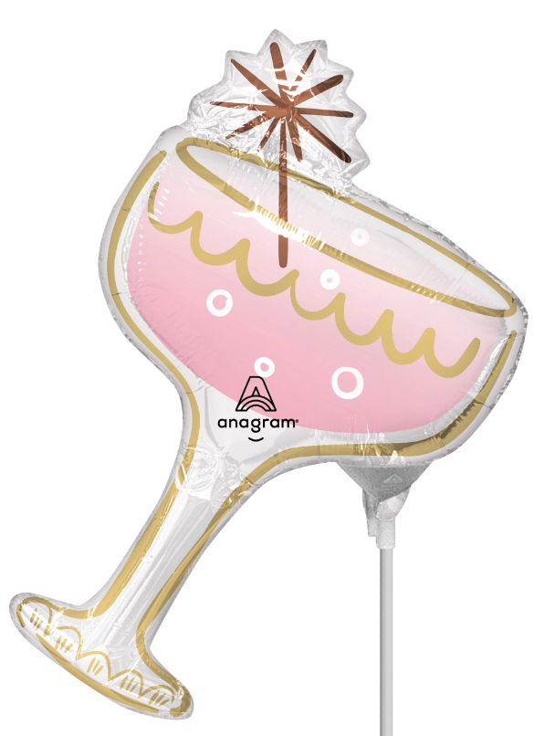 Anagram Radiant Toasts 14 inch Mini Foil Balloon 1ct
