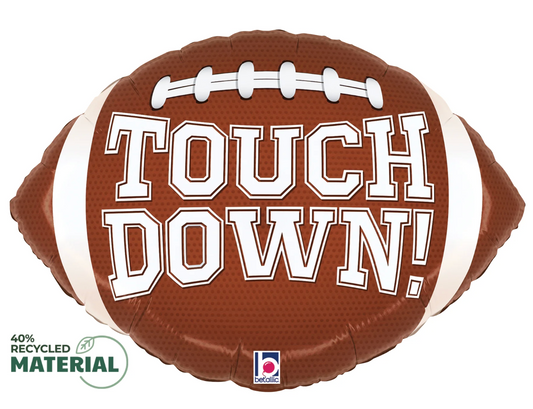 Betallic Touchdown Football 18 inch Shaped Foil Balloon 1ct
