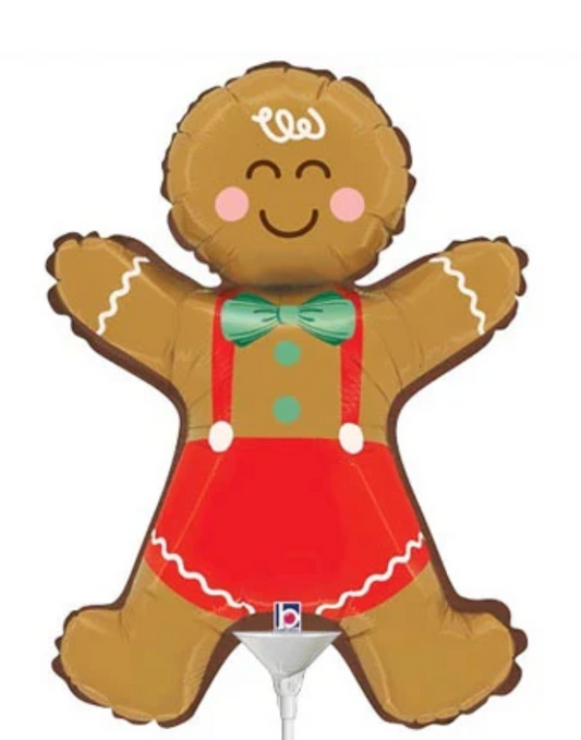 Betallic Mini Gingerbread Man 14 inch Mini Shaped Foil Balloon 1ct