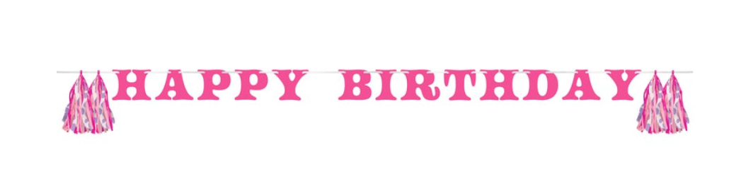 Boots and Bows Letter Banner with Tassels 1ct