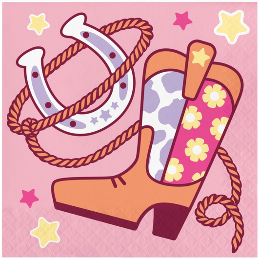 Boots and Bows Lunch Napkin 16ct