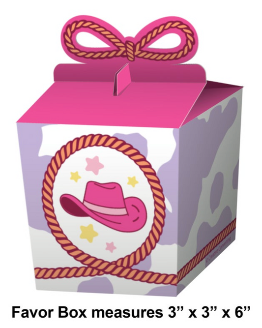 Boots and Bows Favor Box 8ct