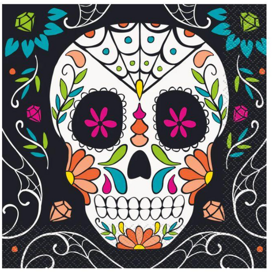 Halloween Day of the Dead Luncheon Napkins 20ct