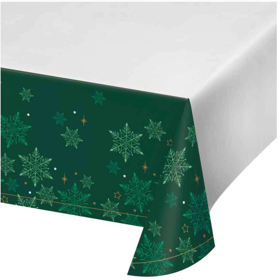 Winter Woods Paper Tablecover Border Print 1ct