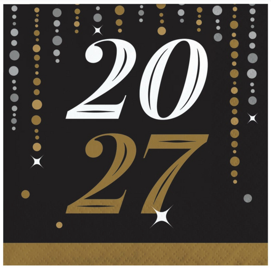 Dazzling Midnight Beverage Napkin 16ct