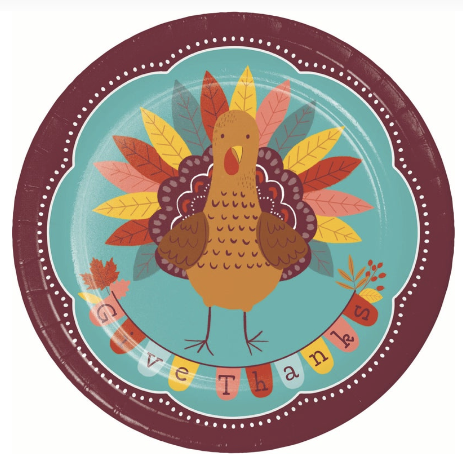 Turkey Treat Dinner Plate 8ct