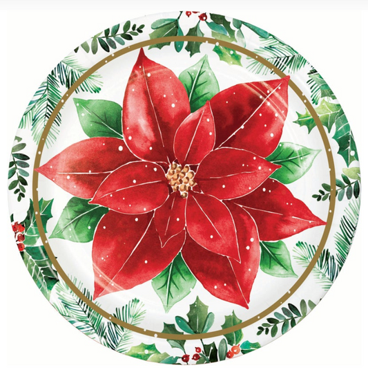 Christmas Blossom Luncheon Plate 8ct