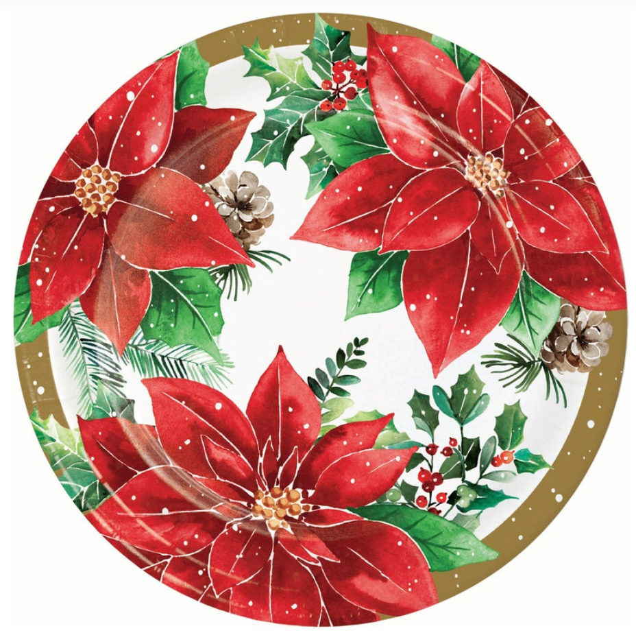 Christmas Blossom Dinner Plate 8ct