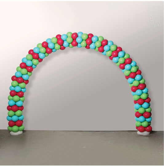 12 inch W x 8.5 inch H Balloon Arch 10 Sections in White