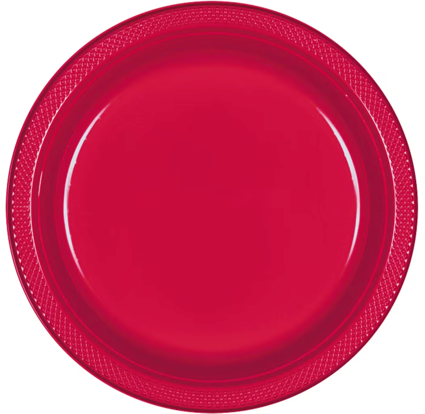 Apple Red 7 inch Plastic Plates 20 Ct