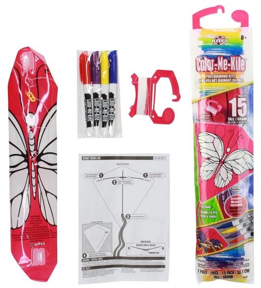 Butterfly Color Me Kite 15 inch with 4 Markers