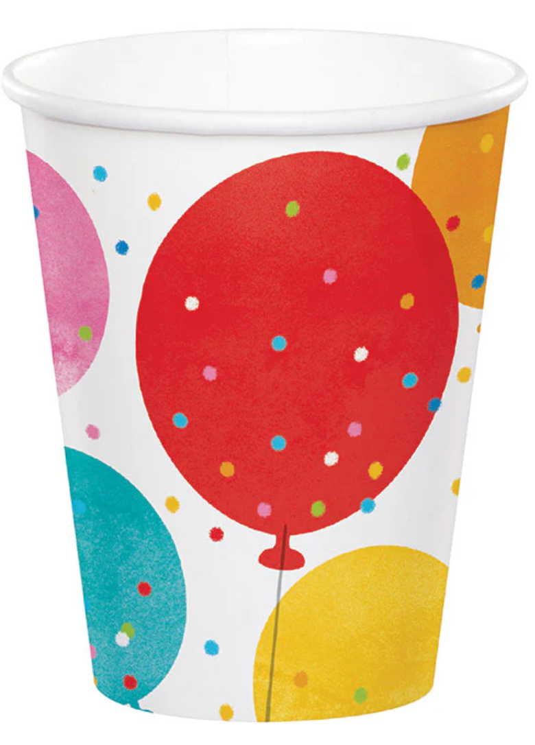 Confetti Balloons paper Cup 9oz 8ct