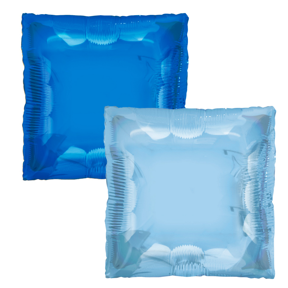Tuftex 24 inch Blue and Baby Blue Squared Foil Balloon 1ct