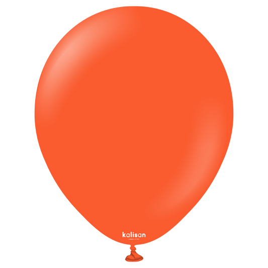 5 inch Kalisan Standard Flame Orange Latex Balloons 50ct