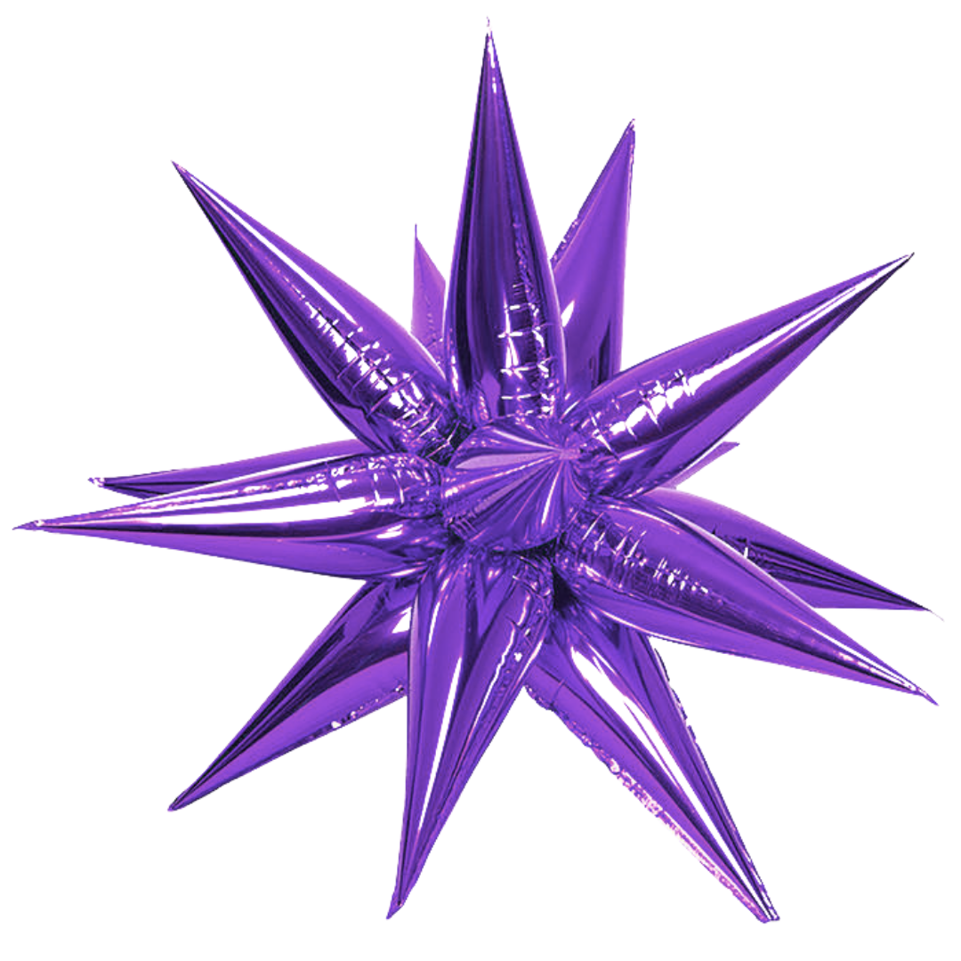 House of Balloons Star Burst Sugar Plum Purple 40 inch Foil Balloon 1ct