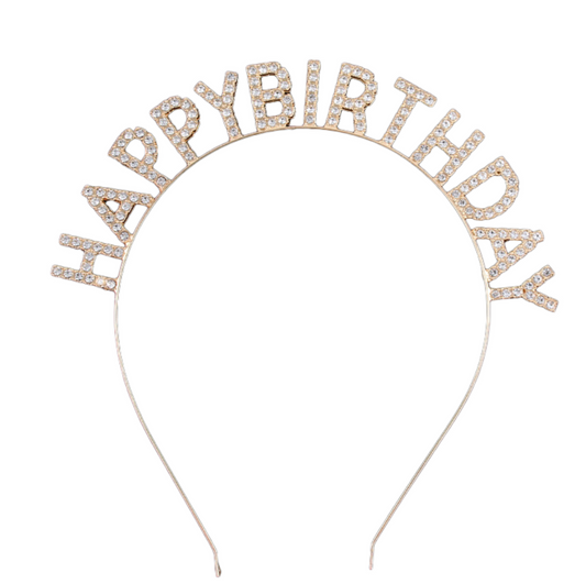 Gold Happy Birthday Tiara
