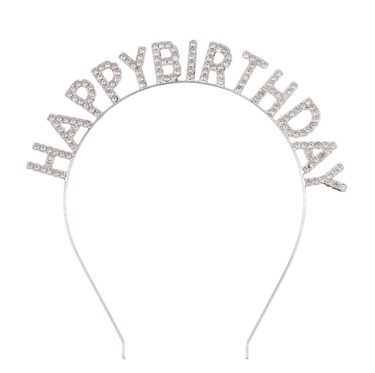 Silver Happy Birthday Tiara