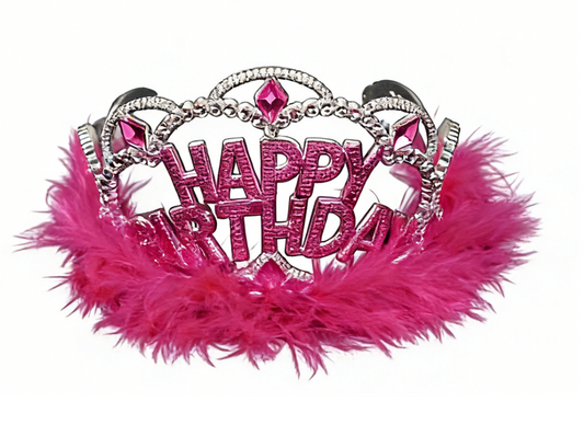 Hot Pink Happy Birthday Tiara
