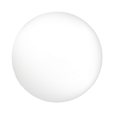 Transparent clear bubble ball with smooth shiny surface and round shape.