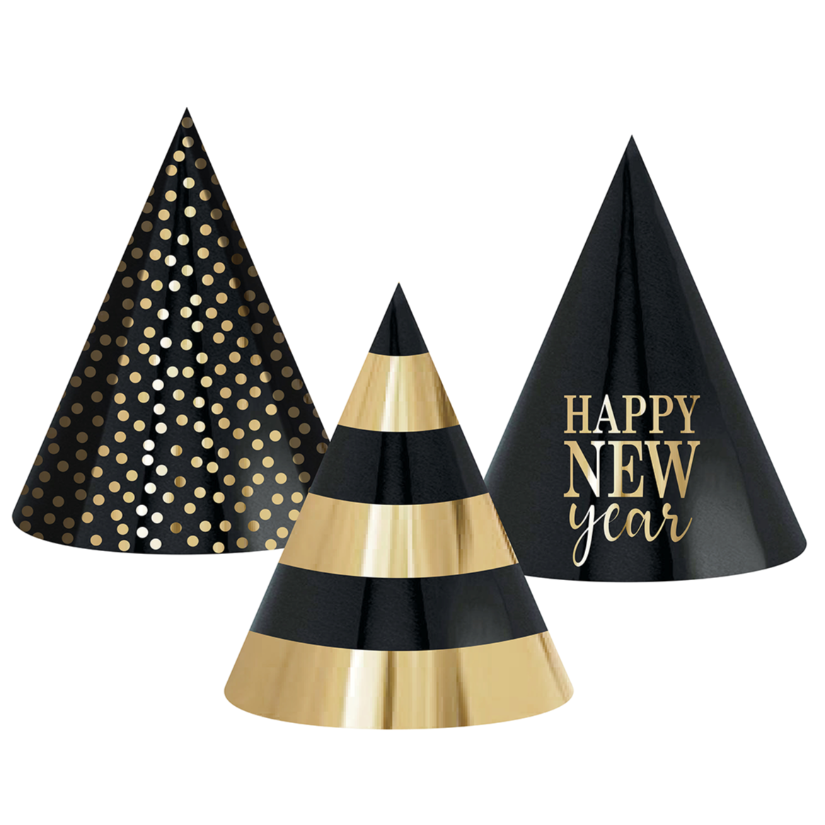 New Years Eve Paper Party Hats 6ct